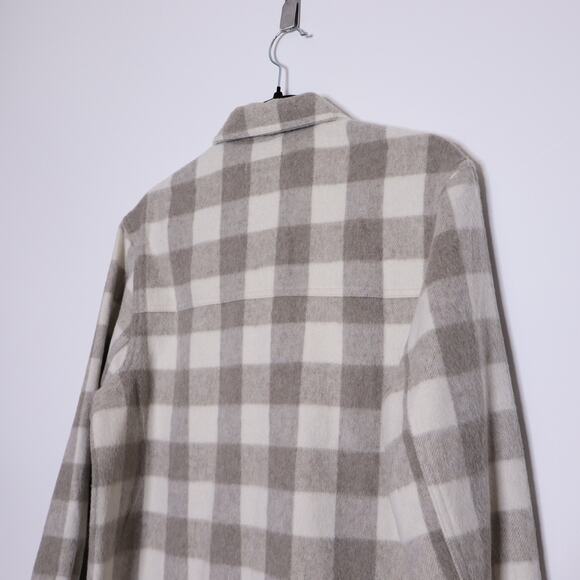 RAILS Tripp Shirt Jacket Ivory Rain Checkered Fleece Flannel Women's M - Picture 10 of 13